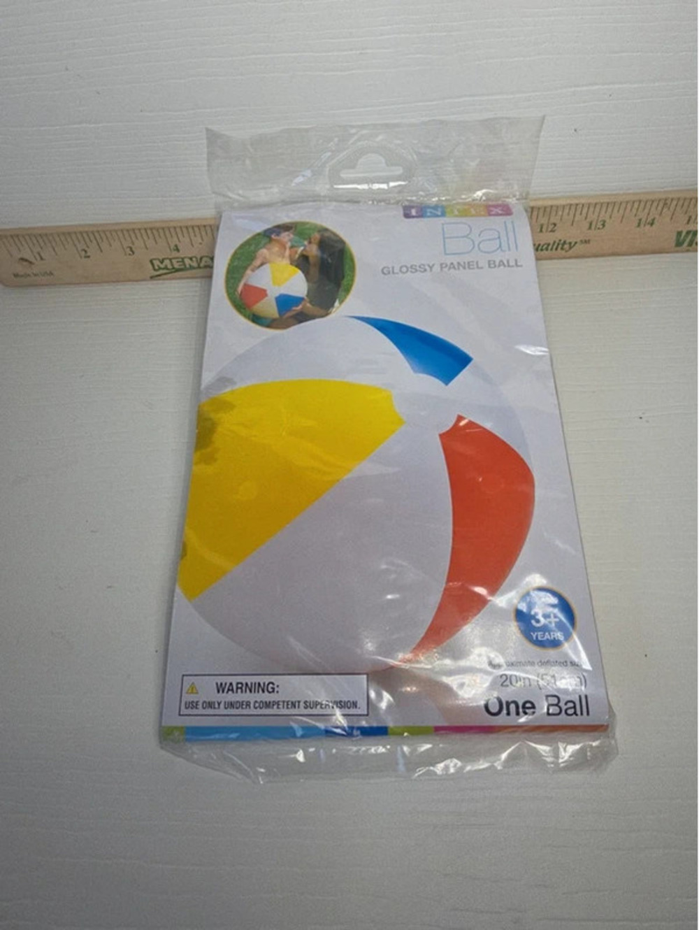 Intex 20 Inch Glossy Panel Inflatable Beach Ball Pool Toy